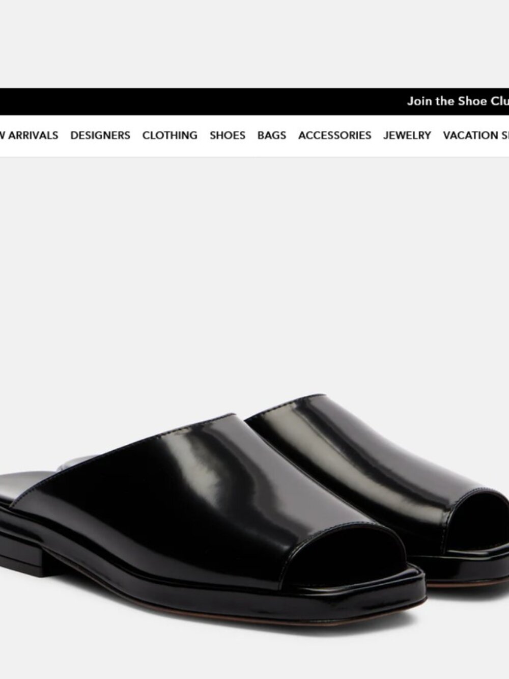 The Row Emi Black Patent Leather Platform Wedge Mule Sandals 37.5 Worn Once
